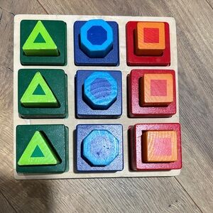 Colorful Wooden Shape Sorting Puzzle